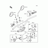 Схема узла: Руль для Kawasaki BJ250 250TR