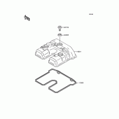 Схема узла: Клапанная крышка для Kawasaki KLX250 KLX250