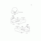 Схема вузла: Decals(silver)(a7f) для Kawasaki KLE650 Versys 650