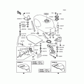 Схема вузла: Паливний бак для Kawasaki ZX400 ZZR400