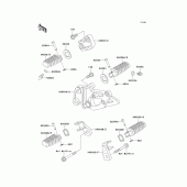 Схема узла: Подножки для Kawasaki EX500 Ninja 500R