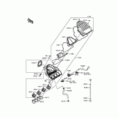 Схема узла: Воздушный фильтр для Kawasaki ZX1000 Z1000SX ABS