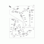 Схема вузла: Клапан(и)(1/2) для Kawasaki VN900 Vulcan 900 Custom