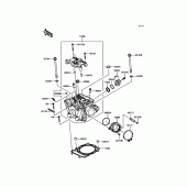 Схема вузла: Головка циліндра для Kawasaki KX450 KX450F