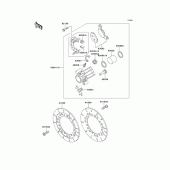 Схема узла: Передний тормоз для Kawasaki ZG1200 Voyager XII