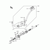 Схема вузла: Kickstarter mechanism для Kawasaki KL110 KSR
