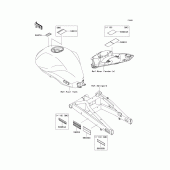 Схема вузла: Інформаційні наклейки для Kawasaki ER650 ER-6N ABS