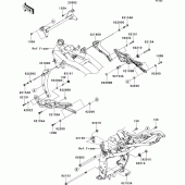 Схема узла: Крепление двигателя для Kawasaki ZR800 Z800 ABS