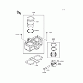 Схема вузла: Циліндр & Поршень для Kawasaki KLE500