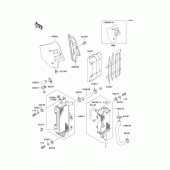 Схема узла: Радиатор для Kawasaki KX500