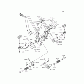 Схема вузла: Підніжки для Kawasaki KLX125 D-Tracker