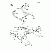 Схема вузла: Вихлопна система для Kawasaki ZG1200 Voyager XII