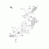 Схема узла: Подножки для Kawasaki KX250/ KX252 KX250F