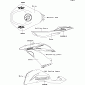 Схема узла: Decals(white) для Kawasaki ZX636 Ninja ZX-6R