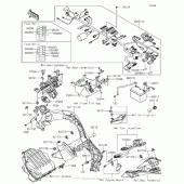 Схема вузла: Chassis Electrical Equipment(1/2) для Kawasaki ZX1000 Ninja 1000 ABS