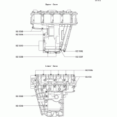 Схема вузла: Болти картера двигуна для Kawasaki ZX750 ZXR750R