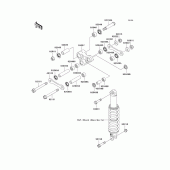 Схема вузла: Задня підвіска для Kawasaki KL250 KL250 Super Sherpa