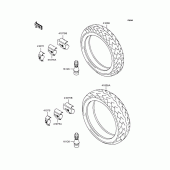 Схема вузла: Колеса (Шини) для Kawasaki ZR400 ZRX-II