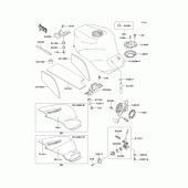Схема узла: Топливный бак(1/2) для Kawasaki ZX900 Ninja ZX-9R