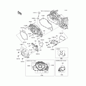 Схема узла: Left engine cover(s) для Kawasaki VN1700 Vulcan 1700 Classic