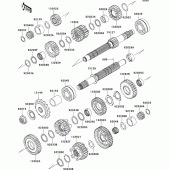 Схема узла: Трансмиссия для Kawasaki ZR750 Z750R ABS