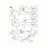 Схема вузла: Паливний бак(1/4)(ex500-a4/a5) для Kawasaki EX500 GPZ500