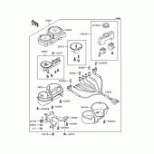 Схема вузла: Панель приладів (ZR400-C1/C2) для Kawasaki ZR400 Zephyr