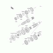 Схема узла: Трансмиссия для Kawasaki KX250/ KX252 KX250