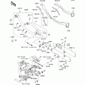 Схема вузла: Вихлопна система для Kawasaki VN1700 VN1700 Classic ABS