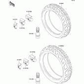 Схема узла: Шины для Kawasaki ZR1100 ZRX1100-II