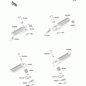 Схема узла: Подножки для Kawasaki ZX400 ZXR400