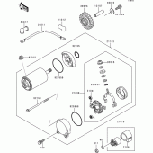 Схема вузла: Starter motor для Kawasaki ZR1100 Zephyr 1100