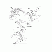 Схема узла: Подвеска/Задний амортизатор для Kawasaki VN1700 VN1700 Voyager ABS