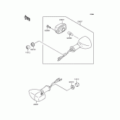 Схема узла: Поворотники для Kawasaki BJ250 Estrella RS