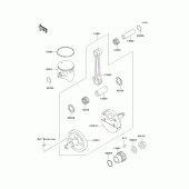Схема узла: Crankshaft/piston(s) для Kawasaki KX125