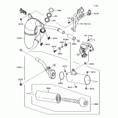 Схема вузла: Глушник для Kawasaki KX100