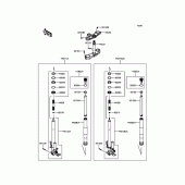 Схема узла: Вилка передней оси для Kawasaki ZX1000 Ninja ZX-10R