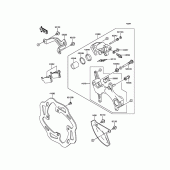 Схема вузла: Заднє гальмо для Kawasaki KX250/ KX252 KX250F