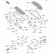 Схема узла: Подножки для Kawasaki VN1500 VN1500 Classic