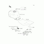 Схема вузла: Інформаційні наклейки для Kawasaki ZR750 ZR-7