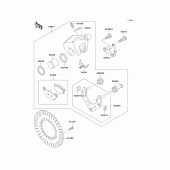 Схема узла: Задний тормоз (vn1500-e2/e3) для Kawasaki VN1500 Vulcan 1500 Classic