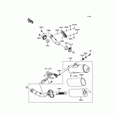Схема вузла: Вихлопна система для Kawasaki KX450 KX450F