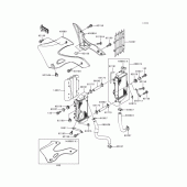Схема вузла: Радіатор для Kawasaki KX125