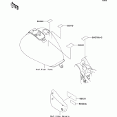 Схема вузла: Інформаційні наклейки для Kawasaki VN1500 VN1500 Drifter