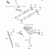 Схема вузла: Розподвал & Ланцюг ГРМ & Натягувач для Kawasaki ZX636 Ninja ZX-6R ABS