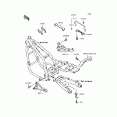 Схема вузла: Кріплення двигуна для Kawasaki ZR750 Zephyr