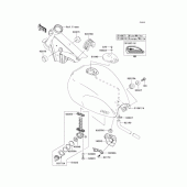 Схема вузла: Паливний бак для Kawasaki BJ250 Estrella