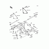 Схема вузла: Задній важіль (Маятник) для Kawasaki VN400 Vulcan Drifter