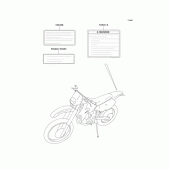 Схема узла: Информационные наклейки для Kawasaki KLX400 KLX400R
