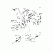 Схема узла: Подножки для Kawasaki KLX125 KLX125